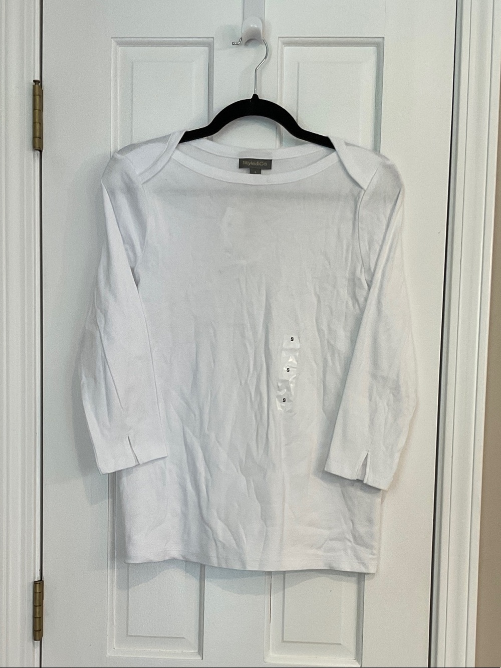 Style & Co. White Long Sleeve Tee